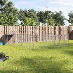 Dog Kennel Outdoor Steel Cage Pet Enclosure Run Exercise Space Large Mesh