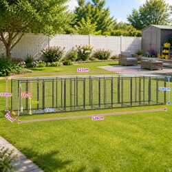 Dog Kennel Outdoor Run Enclosure Galvanised Steel Large Exercise Pen Mesh