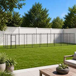 Dog Kennel Outdoor Galvanised Steel Large Exercise Run Pen Enclosure Play Area