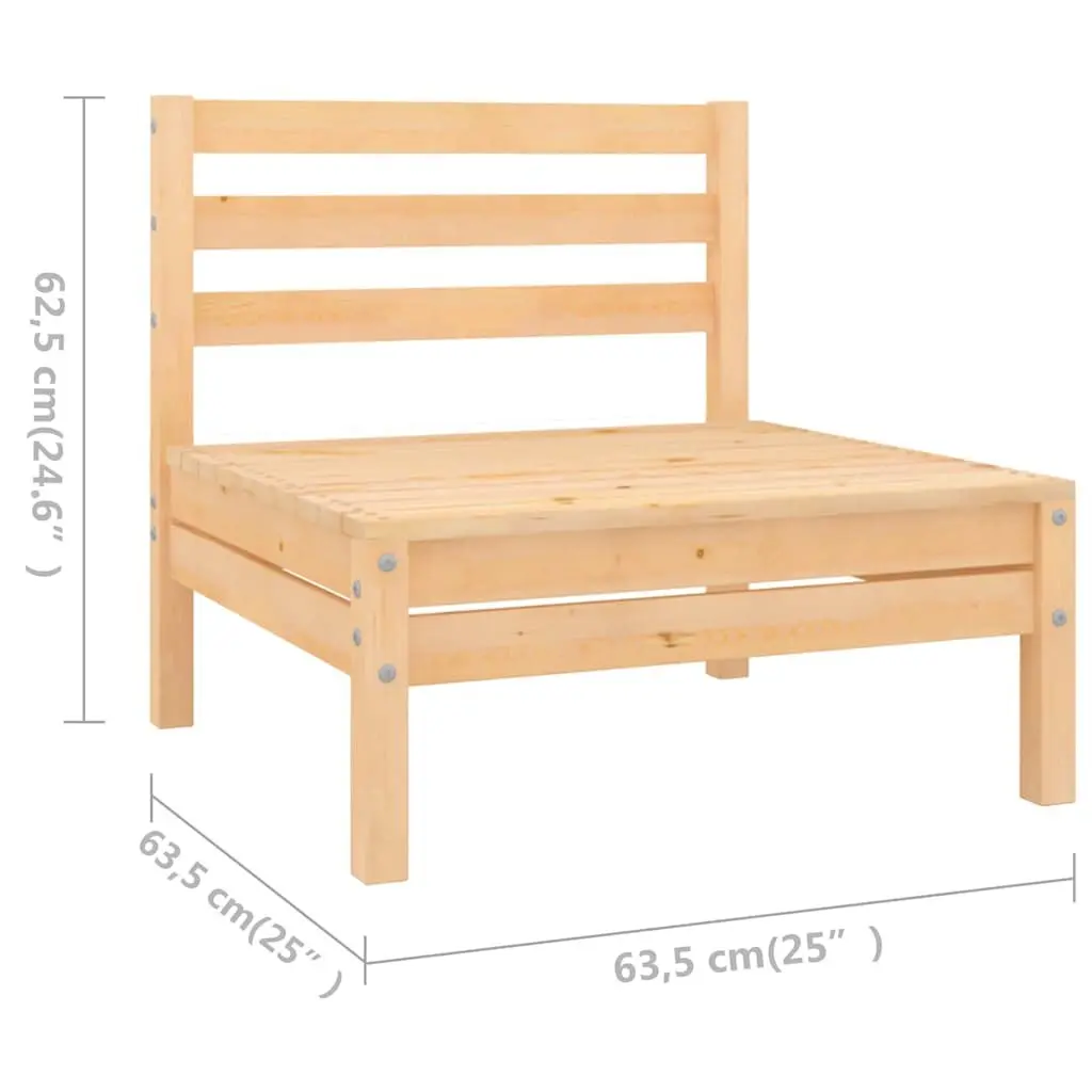 7 Piece Wooden Garden Lounge Set Pallet Design Outdoor Furniture Brown Sofa