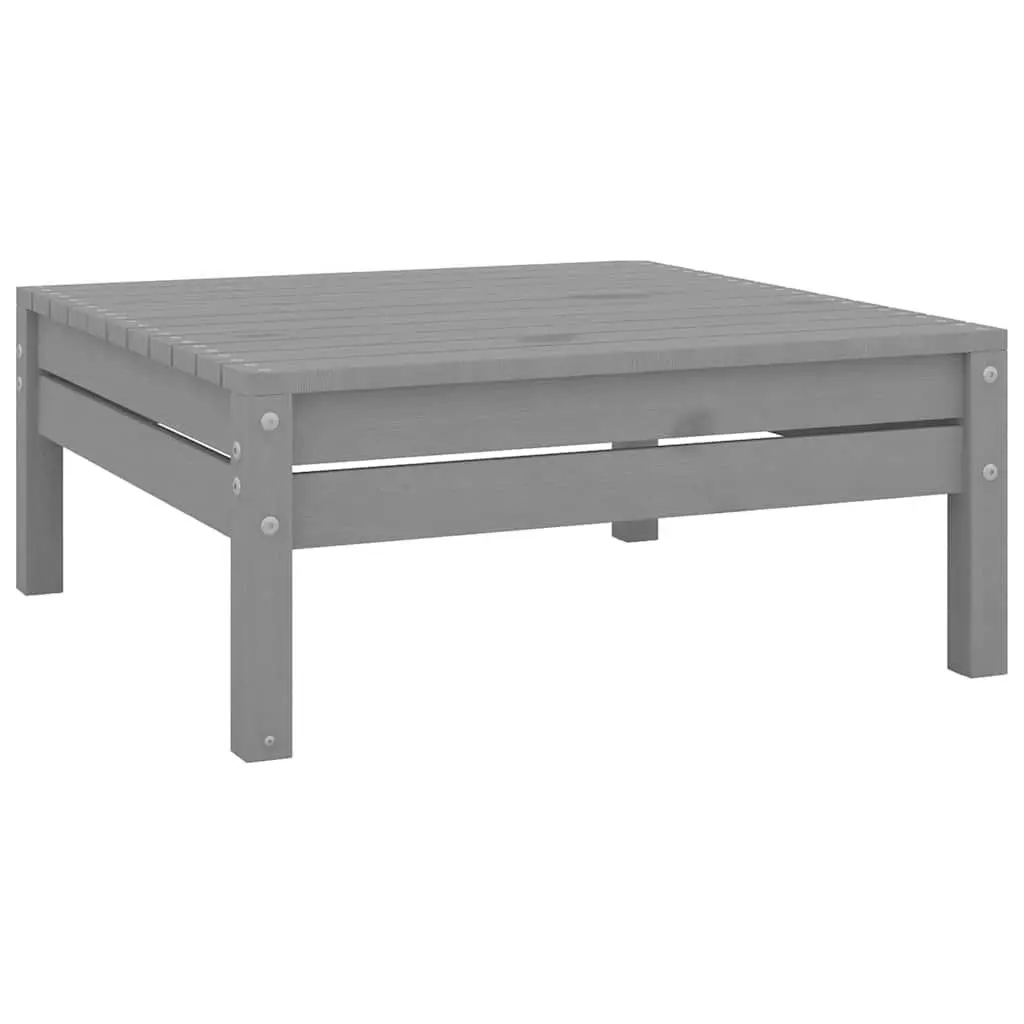 7 Piece Garden Lounge Set Solid Wood Patio Sofa Outdoor Furniture Grey