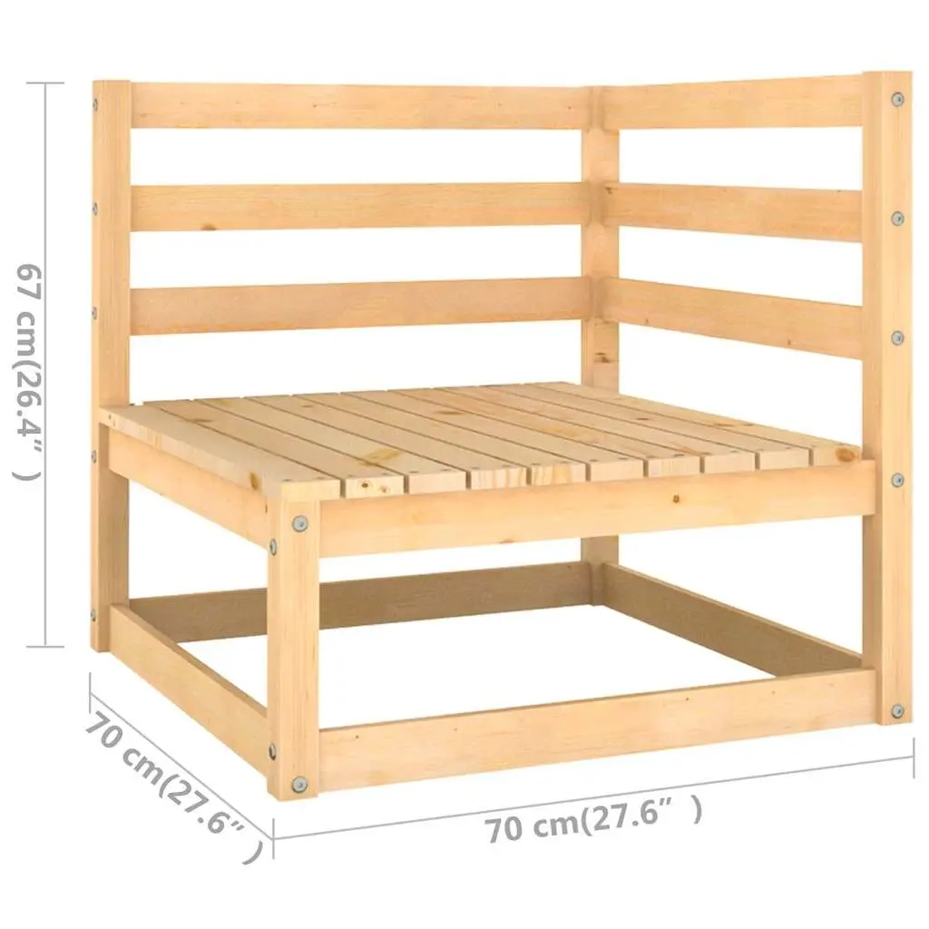 5 Piece Garden Lounge Set Pinewood Sofa with Cushions Anthracite