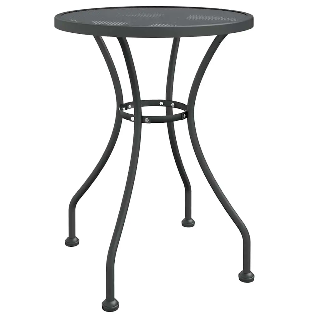 3 Piece Garden Dining Set Expanded Metal Mesh Anthracite Patio Furniture
