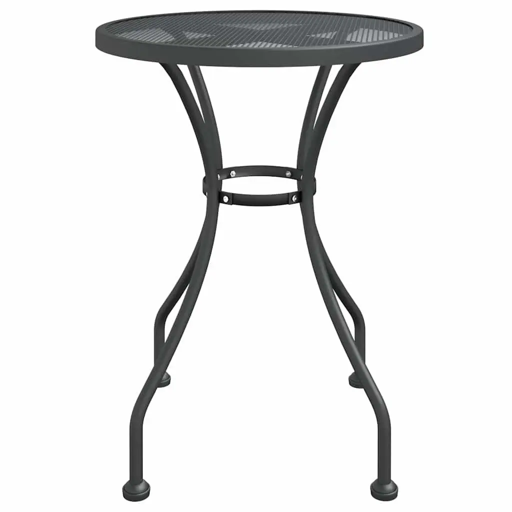 3 Piece Garden Dining Set Expanded Metal Mesh Anthracite Patio Furniture