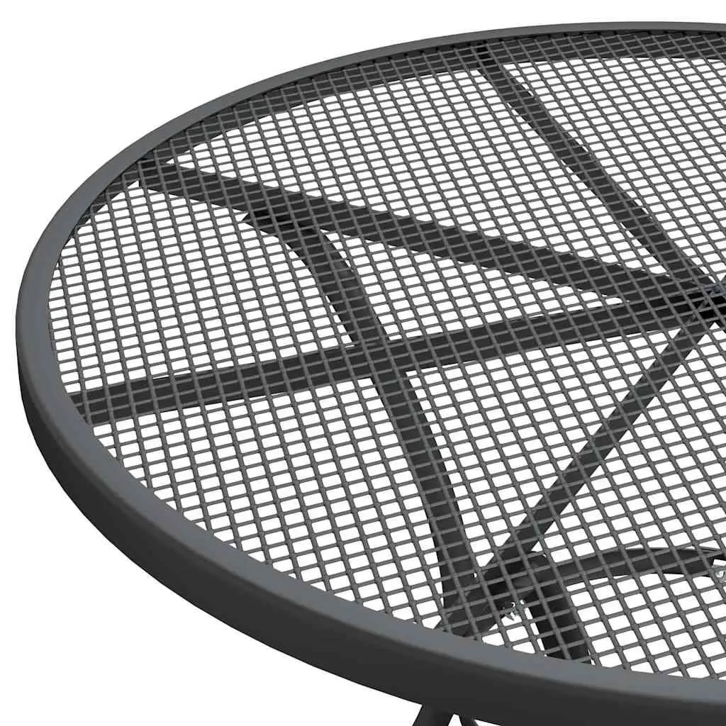 5 Piece Garden Dining Set Expanded Metal Mesh Anthracite Outdoor Patio Furniture