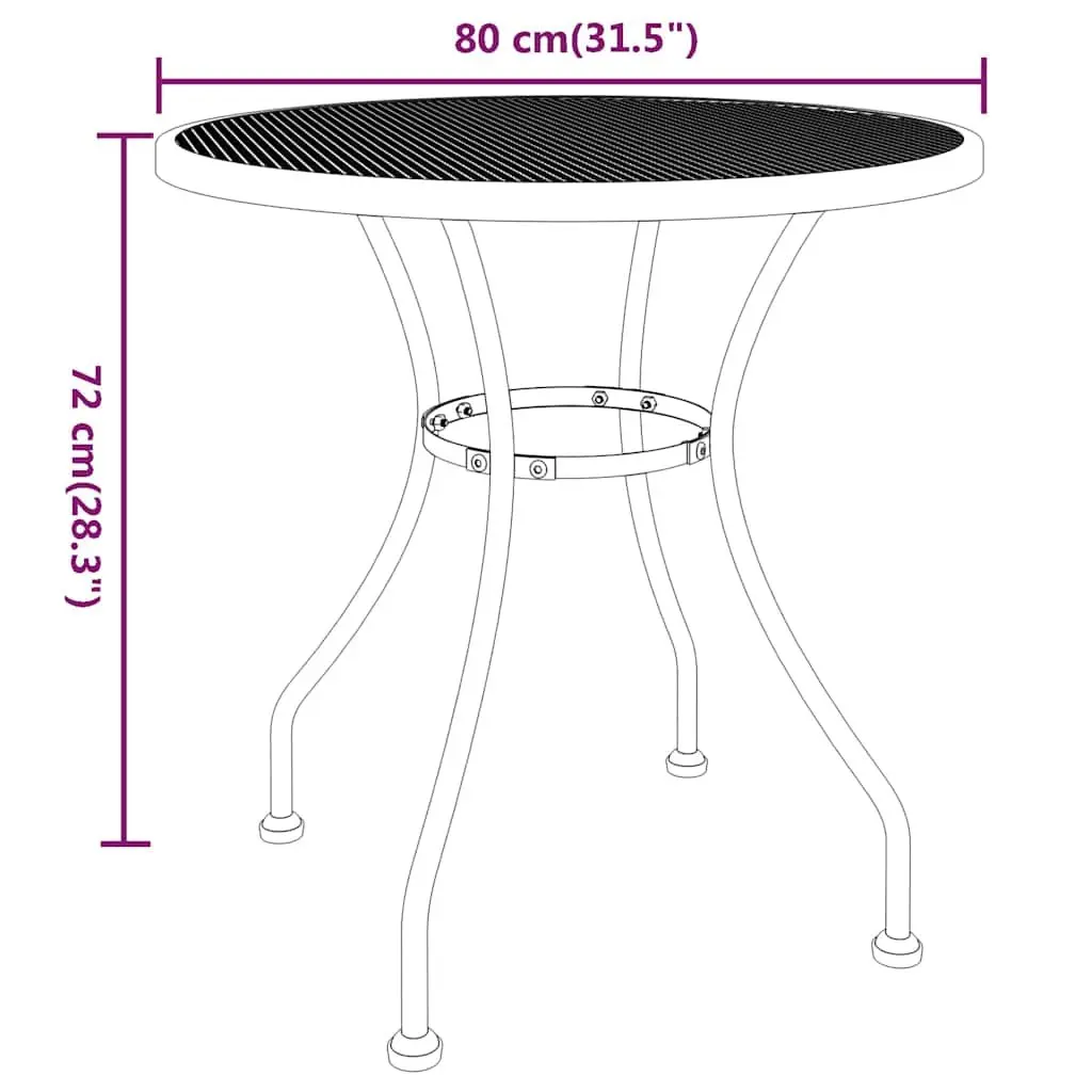 5 Piece Garden Dining Set Expanded Metal Mesh Anthracite Outdoor Patio Furniture