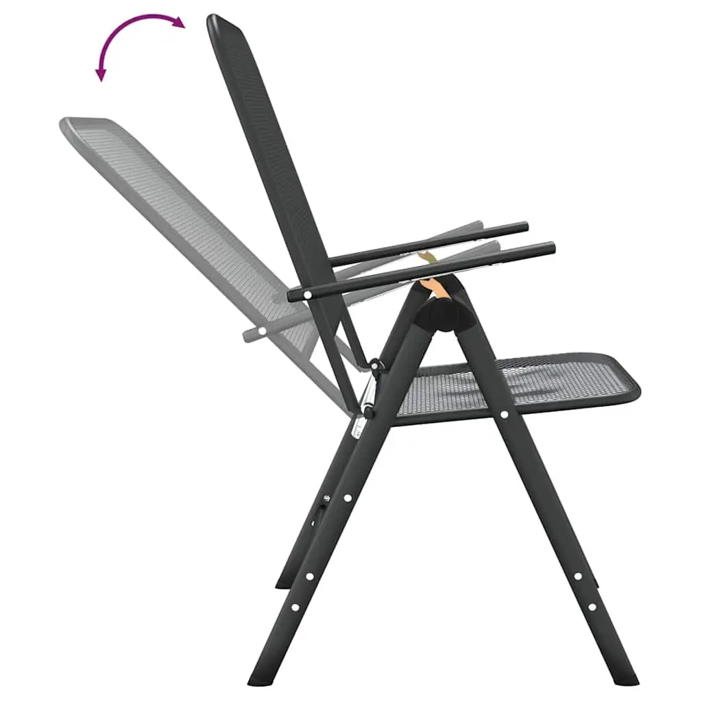 5 Piece Outdoor Garden Dining Set Foldable Recline Chairs Table Patio Furniture