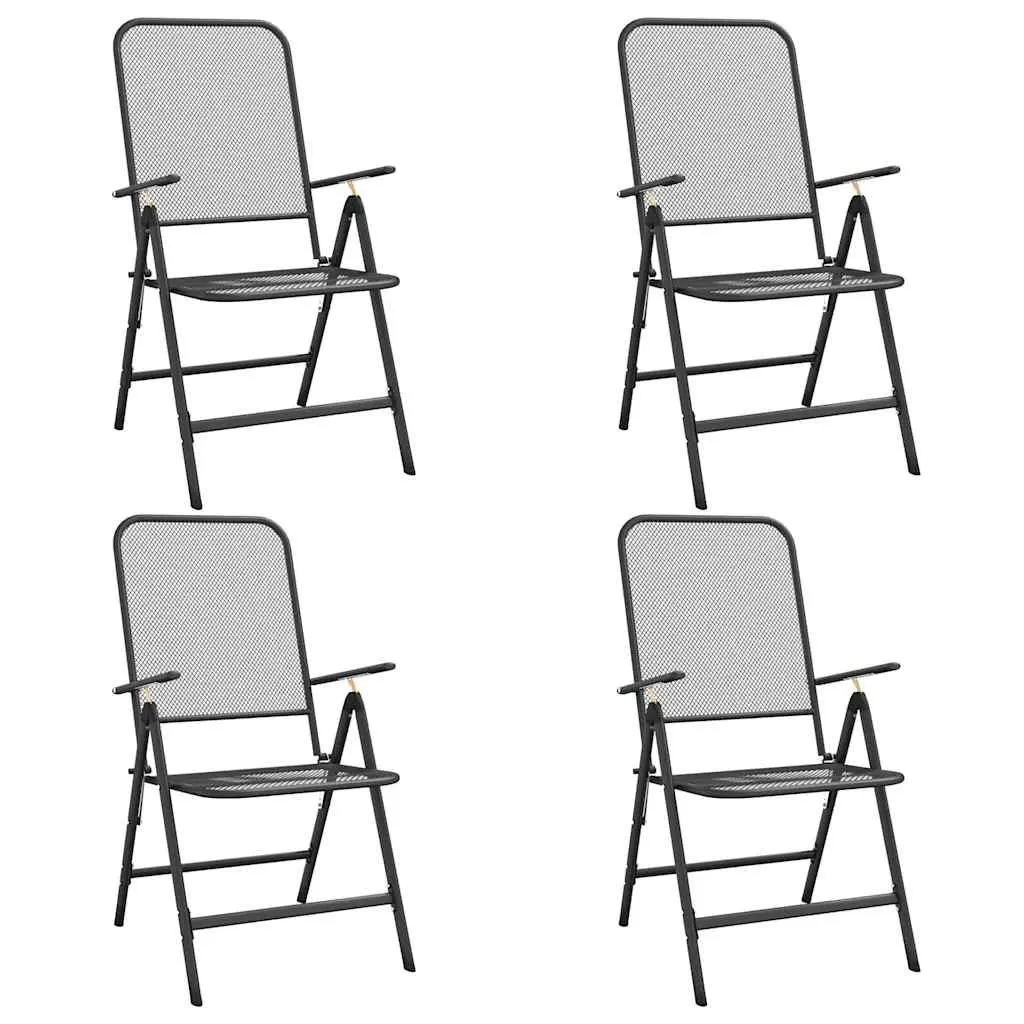 5 Piece Garden Dining Set Outdoor Patio Furniture Foldable Chairs Table