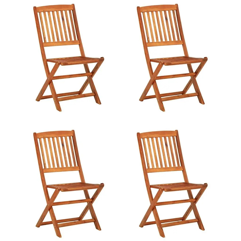 5 Piece Garden Dining Set Outdoor Patio Furniture Table Chairs Brown Wood