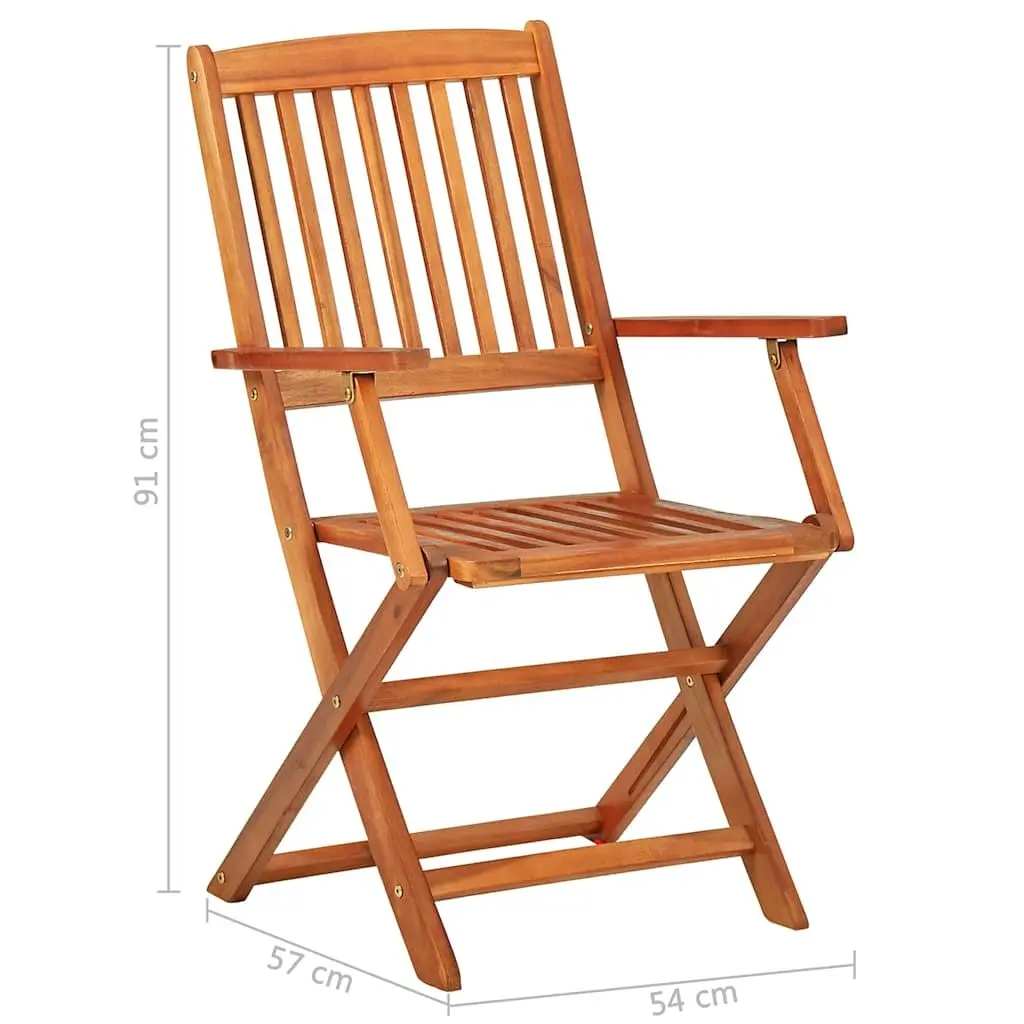 Outdoor Garden Dining Set Solid Wood Acacia 13 Piece Brown Patio Furniture