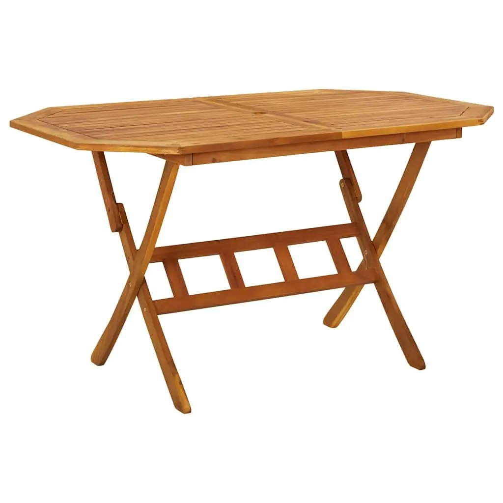 7 Piece Outdoor Garden Dining Set Wood Patio Table Chairs Foldable Compact