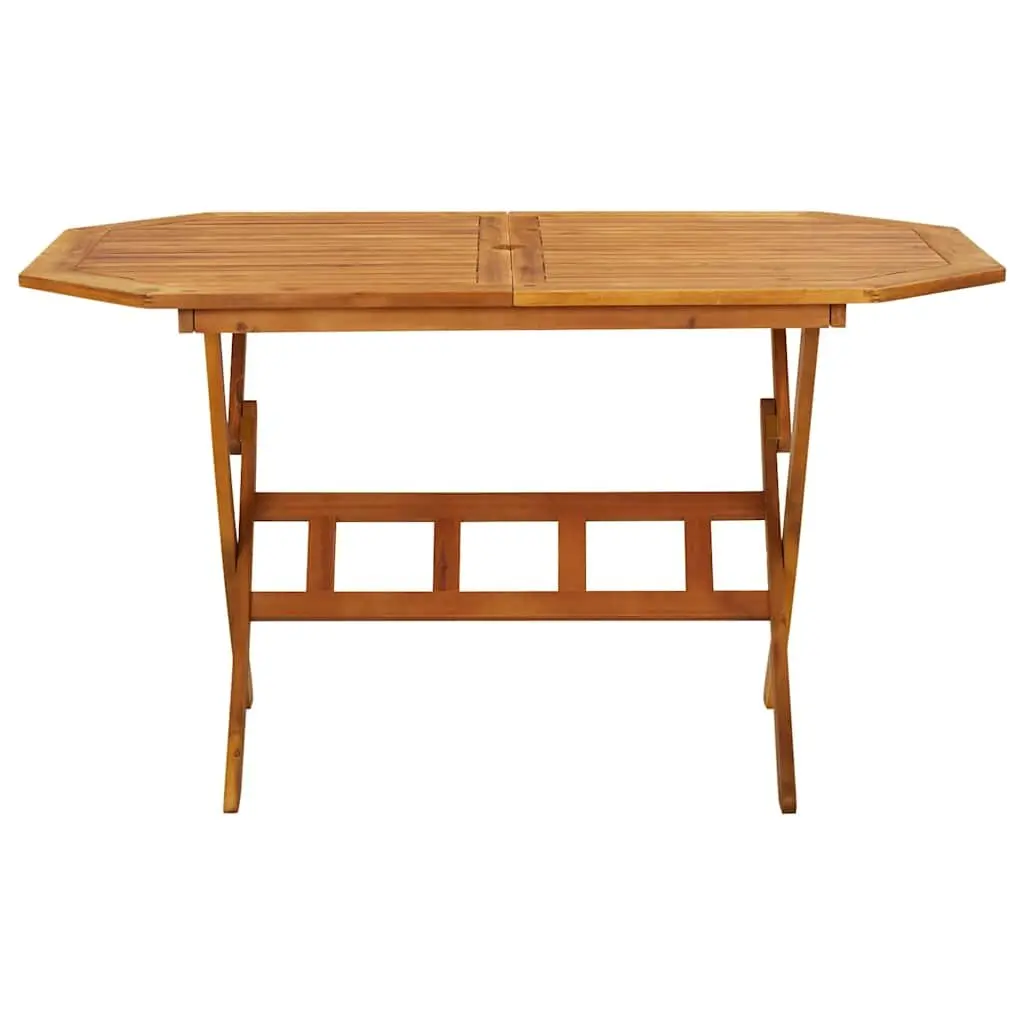 7 Piece Outdoor Garden Dining Set Wood Patio Table Chairs Foldable Compact