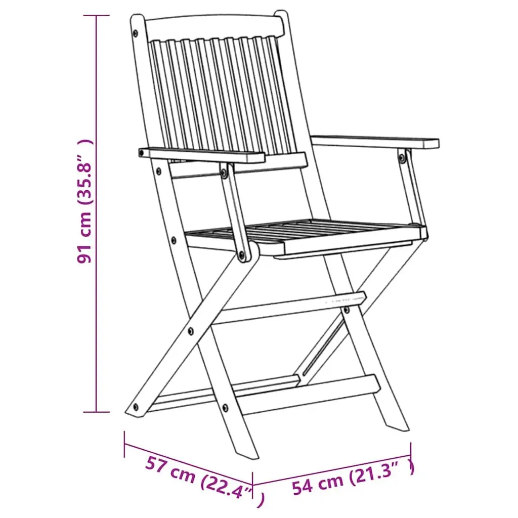 7 Piece Outdoor Garden Dining Set Wood Patio Table Chairs Foldable Compact