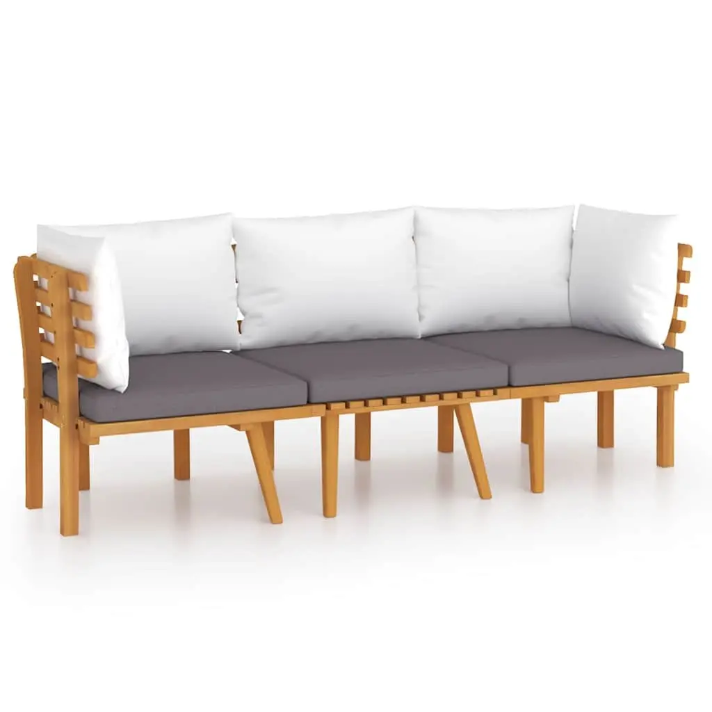 3 Piece Garden Lounge Set Outdoor Patio Furniture Solid Wood Acacia with