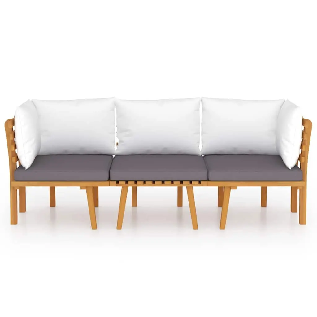 3 Piece Garden Lounge Set Outdoor Patio Furniture Solid Wood Acacia with