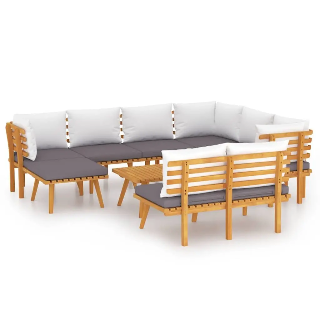 9 Piece Garden Lounge Set Outdoor Patio Furniture Solid Wood Acacia with
