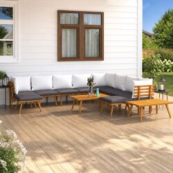 Garden Lounge Set 12 Piece Outdoor Patio Furniture Solid Acacia Wood with