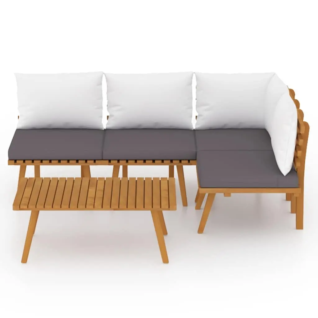 5 Piece Garden Lounge Set Outdoor Patio Furniture Solid Wood Acacia with