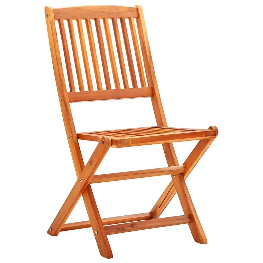 Outdoor Folding Garden Chairs 6 Piece Set Eucalyptus Wood Dining Patio Seating
