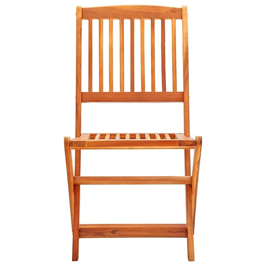 Outdoor Folding Garden Chairs 6 Piece Set Eucalyptus Wood Dining Patio Seating