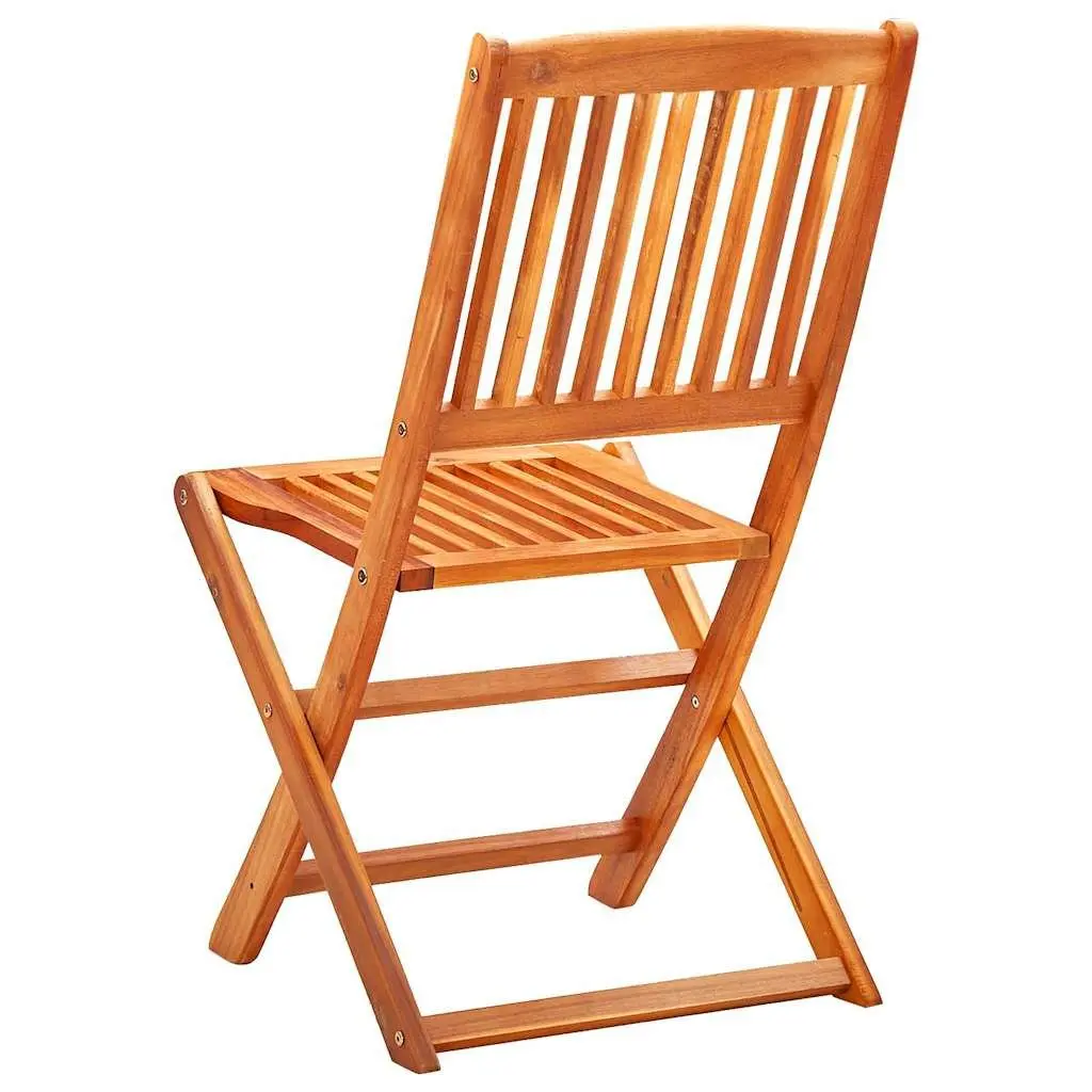 Outdoor Folding Garden Chairs 6 Piece Set Eucalyptus Wood Dining Patio Seating