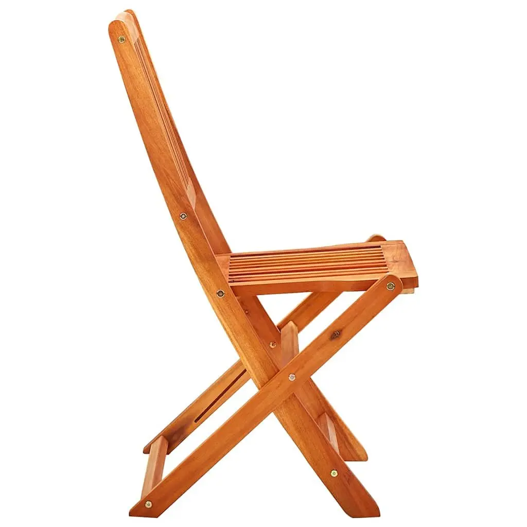 Outdoor Folding Garden Chairs 6 Piece Set Eucalyptus Wood Dining Patio Seating
