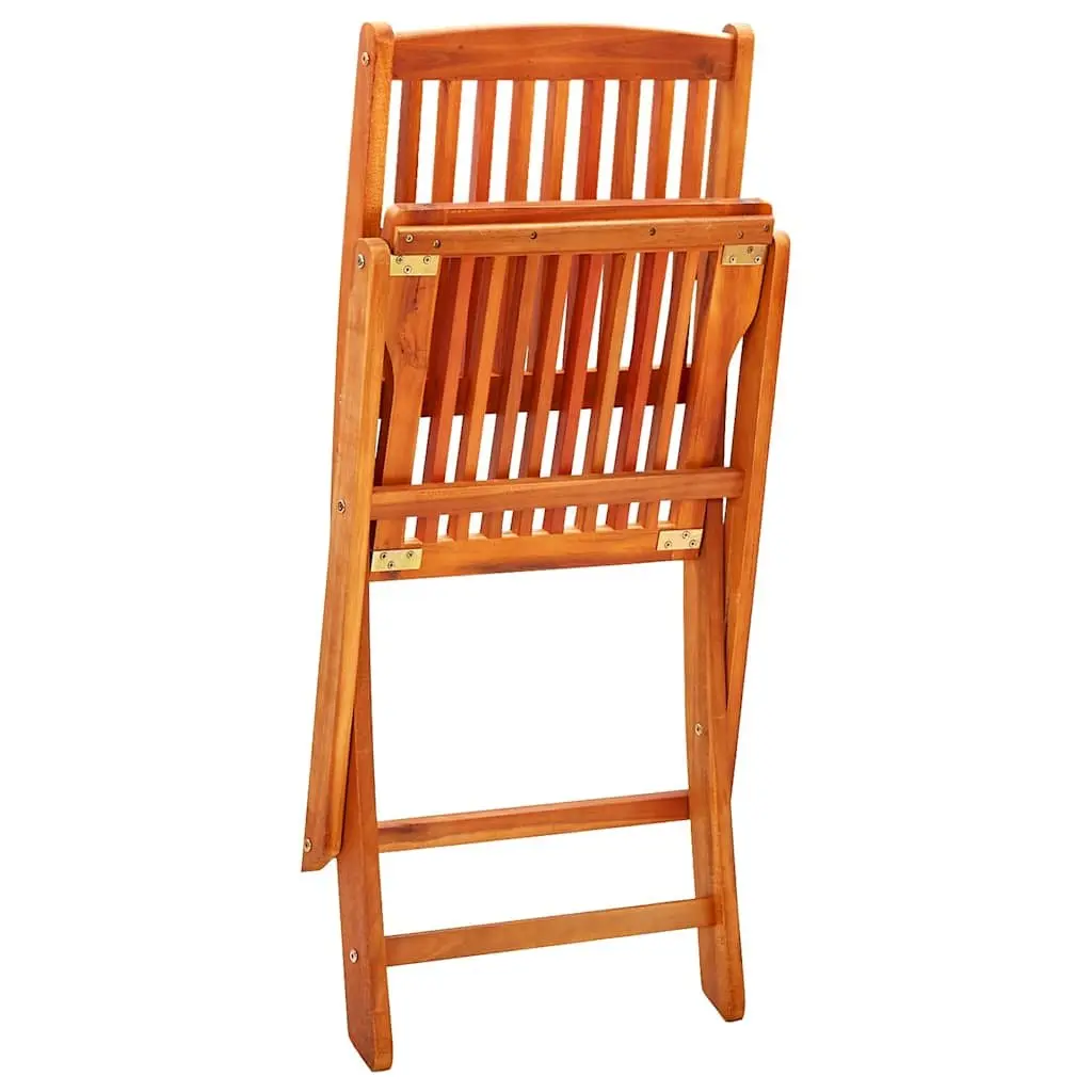 Outdoor Folding Garden Chairs 6 Piece Set Eucalyptus Wood Dining Patio Seating