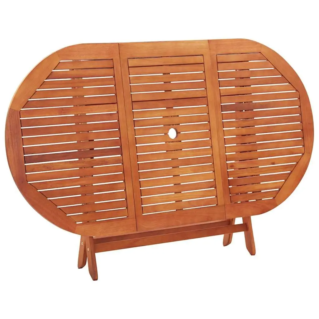 Outdoor Dining Set 9 Piece Folding Garden Patio Furniture Eucalyptus Wood Brown