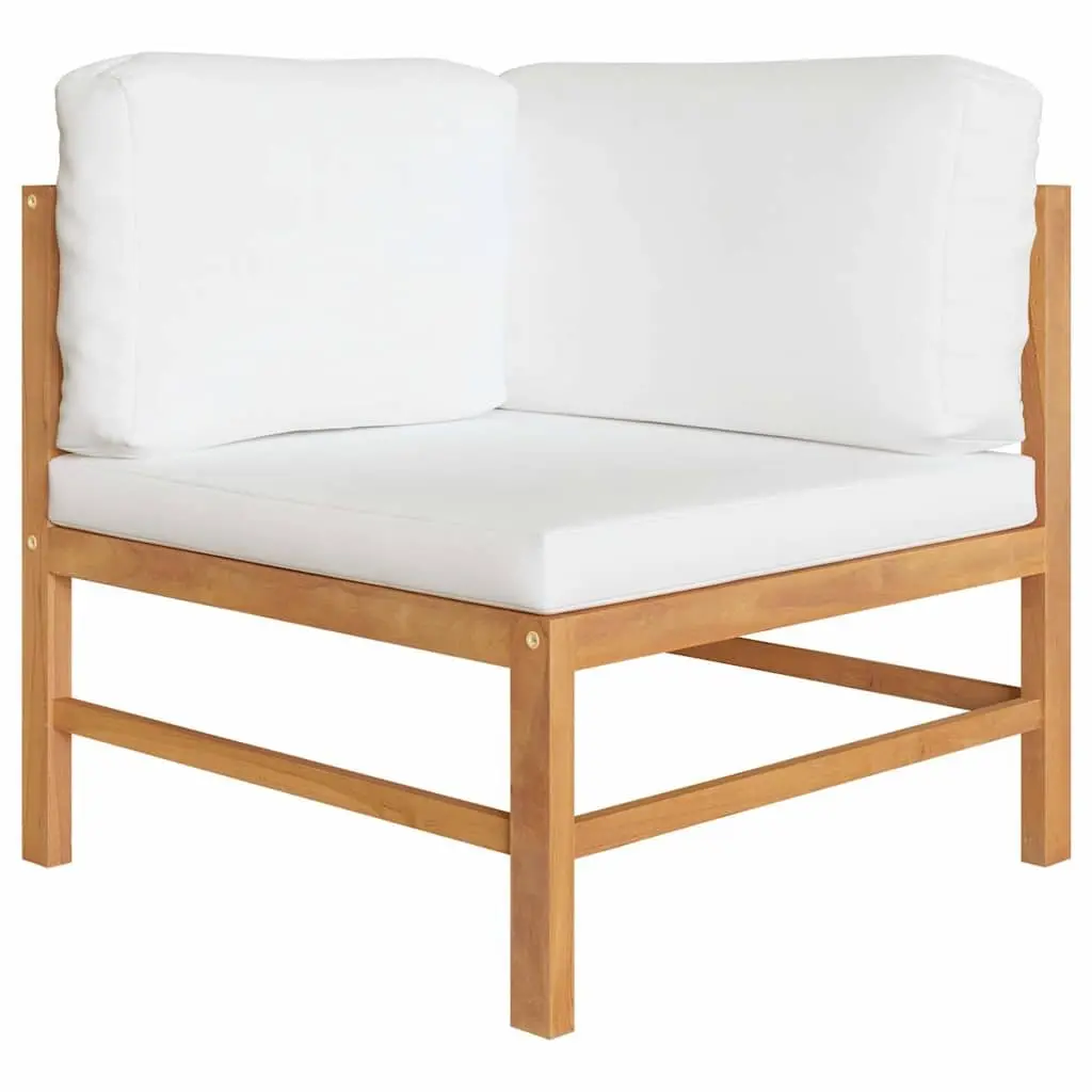 2-Seater Garden Sofa Outdoor Furniture with Cushions Solid Teak Wood Patio