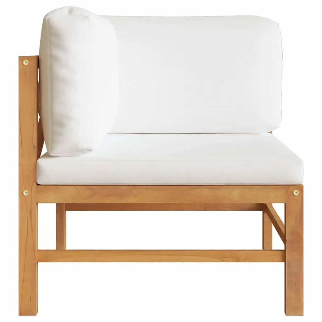 2-Seater Garden Sofa Outdoor Furniture with Cushions Solid Teak Wood Patio