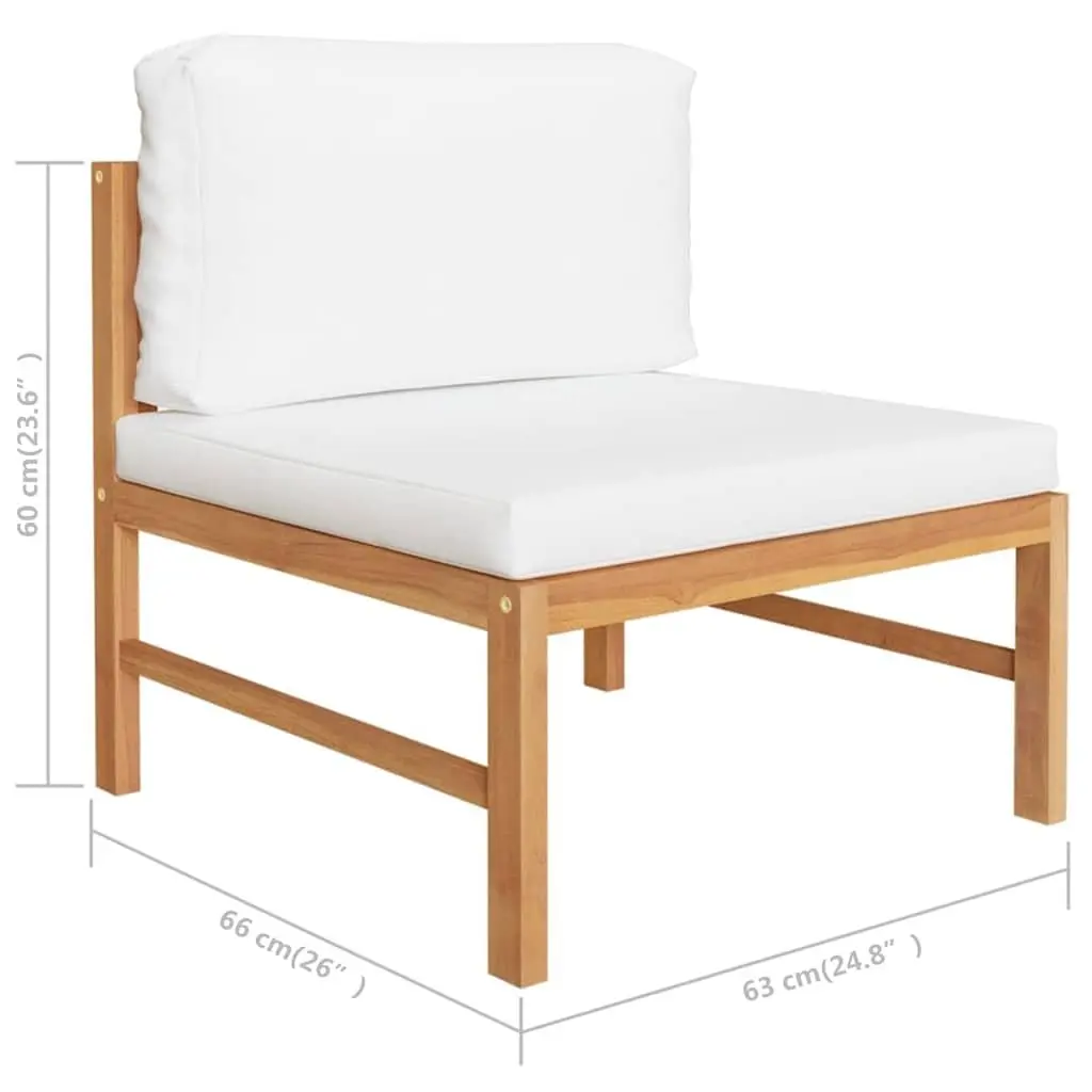 7 Piece Garden Lounge Set Outdoor Furniture Cushions Teak Wood Patio Seating