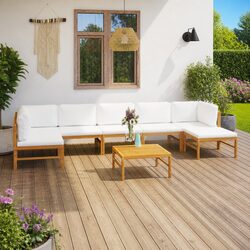 Garden Lounge Set 8 Piece Outdoor Furniture with Cushions Patio Seating