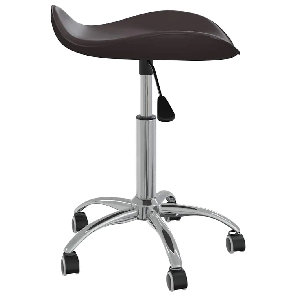 Office Chair Height Adjustable Brown Faux Leather Swivel Computer Desk Chair