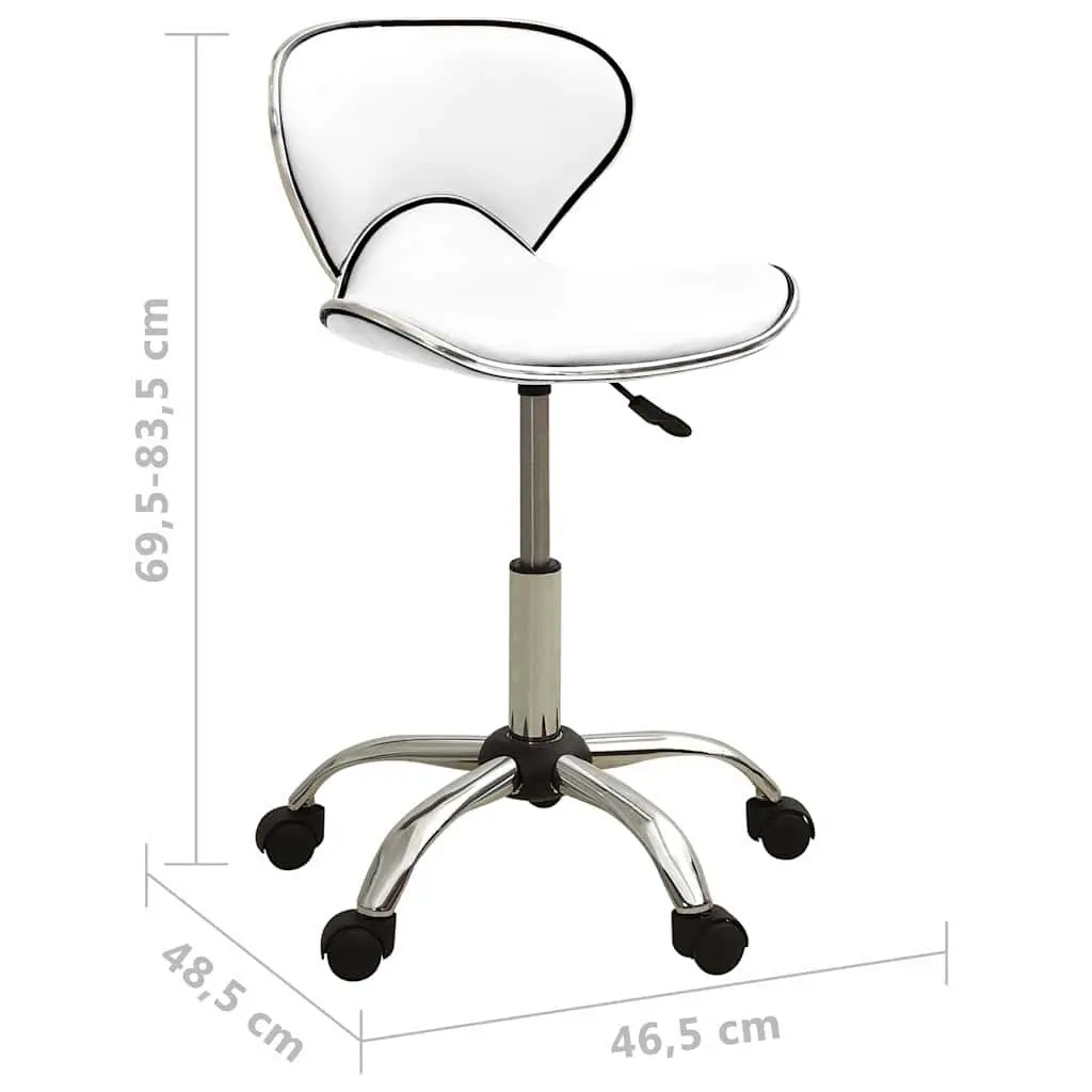 Office Chair Faux Leather Swivel Height Adjustable White