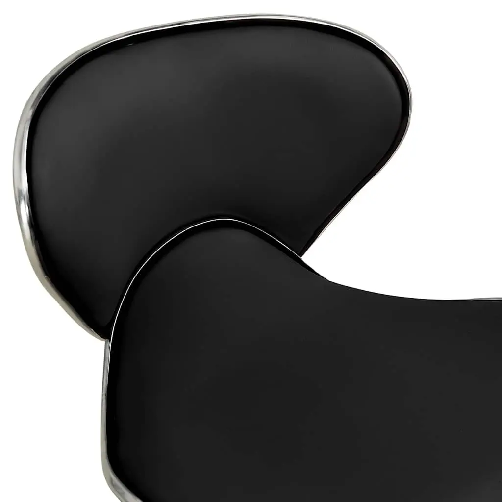 Office Chair Height Adjustable Black Faux Leather Swivel Desk Seat