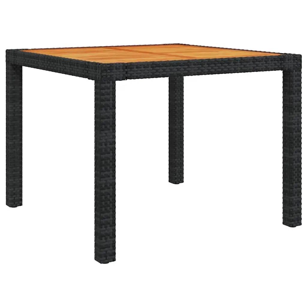 Outdoor Dining Set 3 Piece Garden Furniture Black Poly Rattan with Cushions