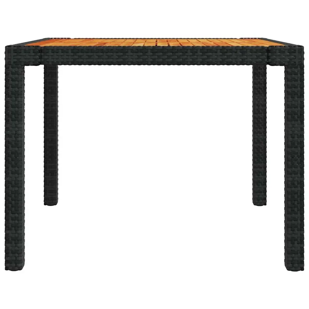Outdoor Dining Set 3 Piece Garden Furniture Black Poly Rattan with Cushions
