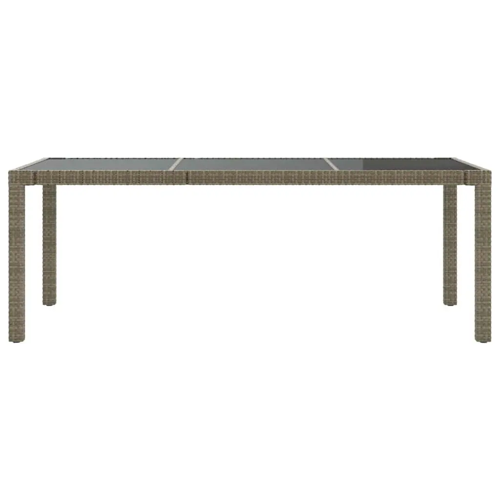 Outdoor Dining Set 7 Piece Garden Furniture Grey Poly Rattan with Cushions