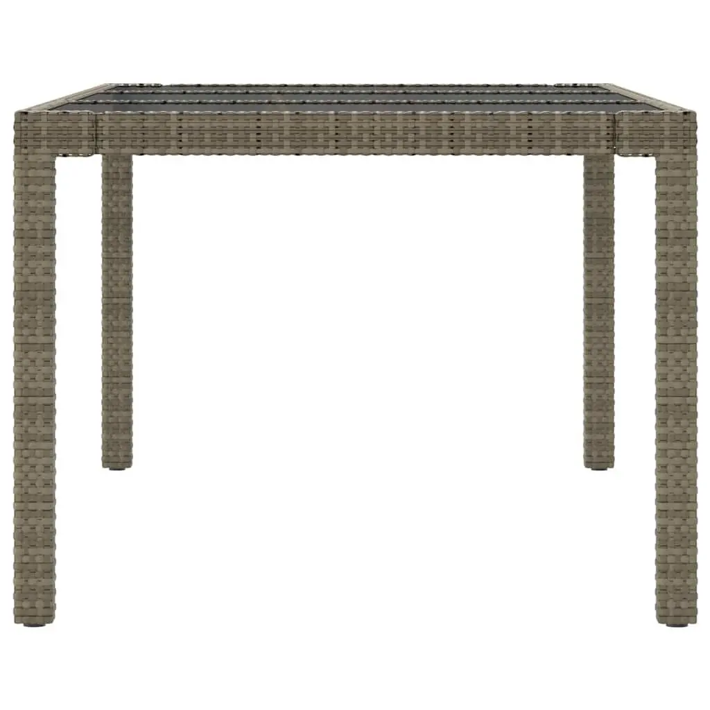 Outdoor Dining Set 7 Piece Garden Furniture Grey Poly Rattan with Cushions