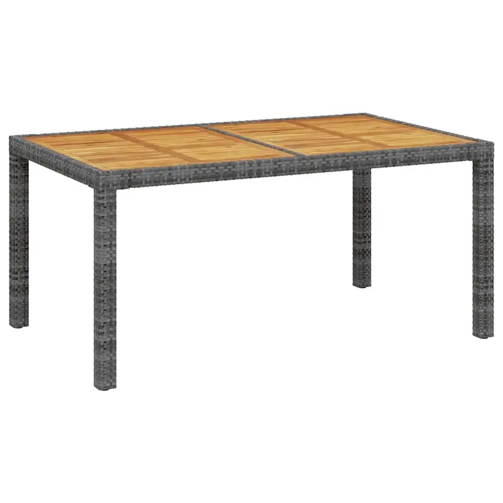 Outdoor Dining Set 5 Piece Grey Poly Rattan Garden Furniture with Cushions