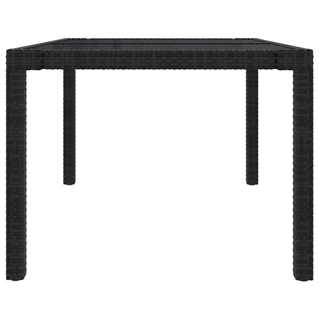 Outdoor Dining Set 5 Piece Poly Rattan Garden Furniture Black with Cushions