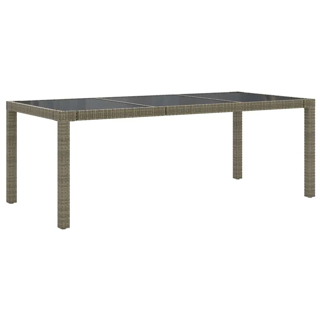 Outdoor Dining Set 9 Piece Garden Furniture Grey Poly Rattan with Cushions