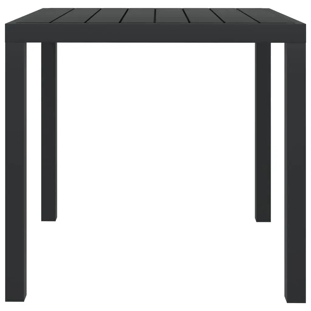 Outdoor Dining Set 3 Piece Garden Furniture PE Rattan Table and Cushioned Chairs Black
