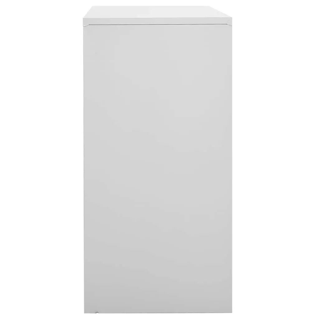 Locker Cabinet Lockable Storage 2 Piece Set Grey Steel Organiser Office School Bedroom
