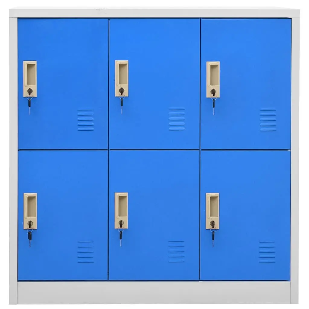Locker Cabinet Set 5 pcs Storage Organiser Steel Lockable Office School Shoes