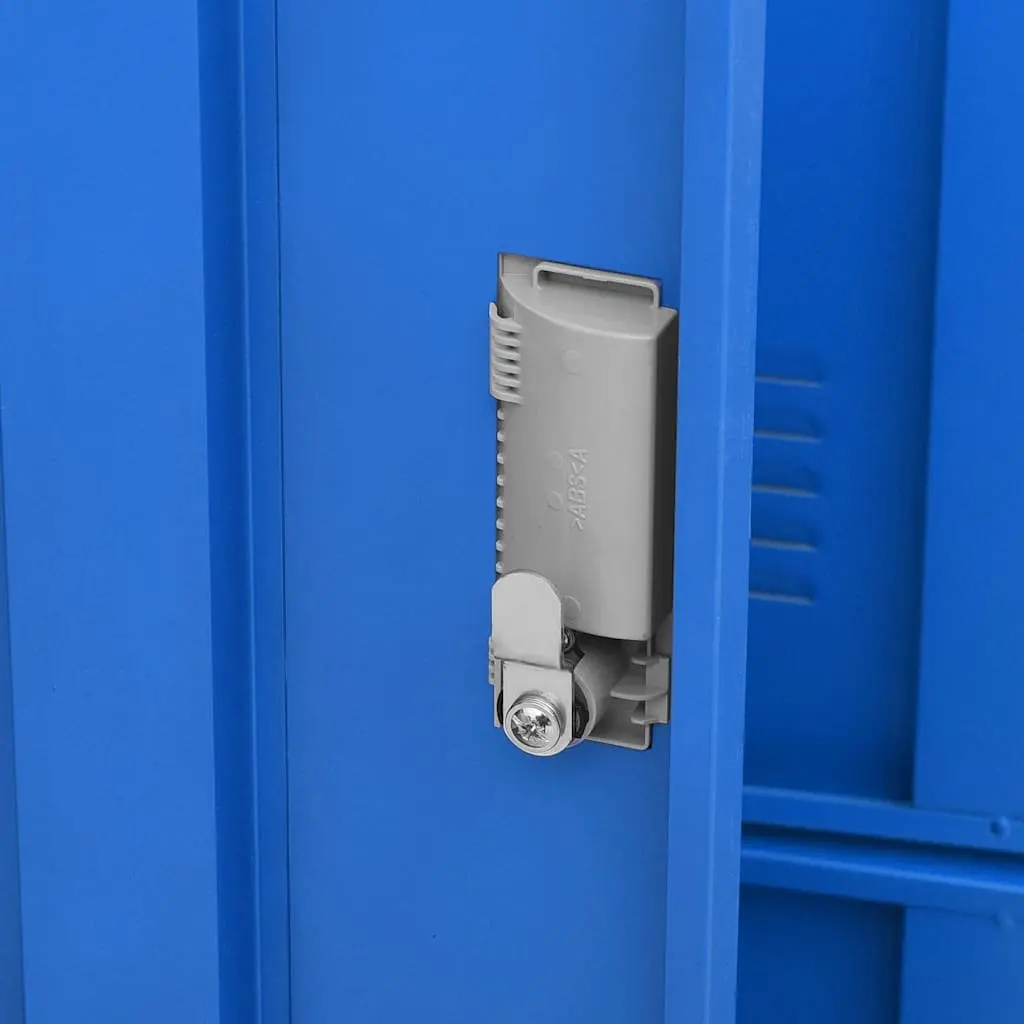 Locker Cabinet Set 5 pcs Storage Organiser Steel Lockable Office School Shoes