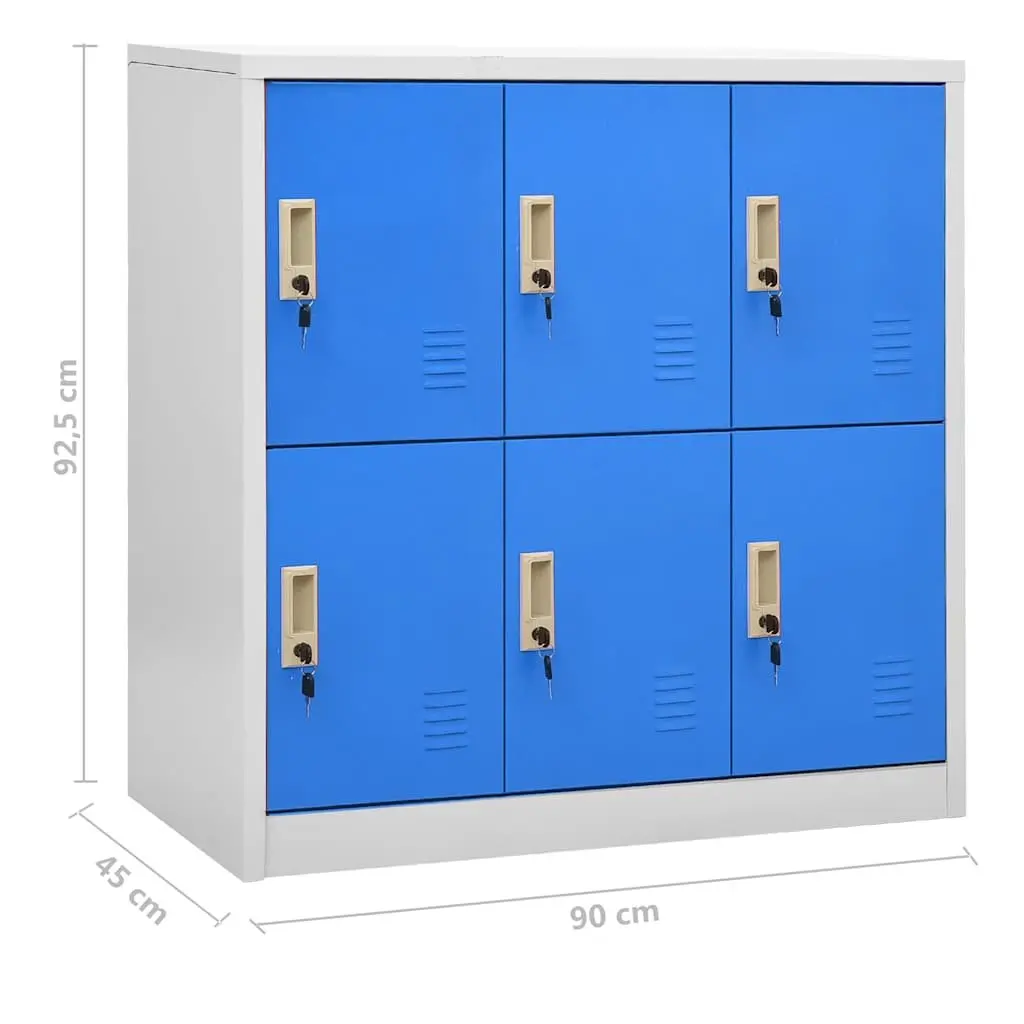 Locker Cabinet Set 5 pcs Storage Organiser Steel Lockable Office School Shoes