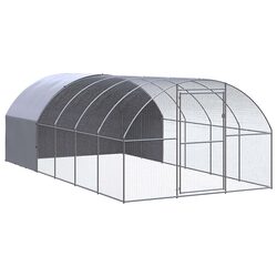Outdoor Chicken Coop 3x6x2m Galvanised Steel Poultry Enclosure Run Hens Ducks