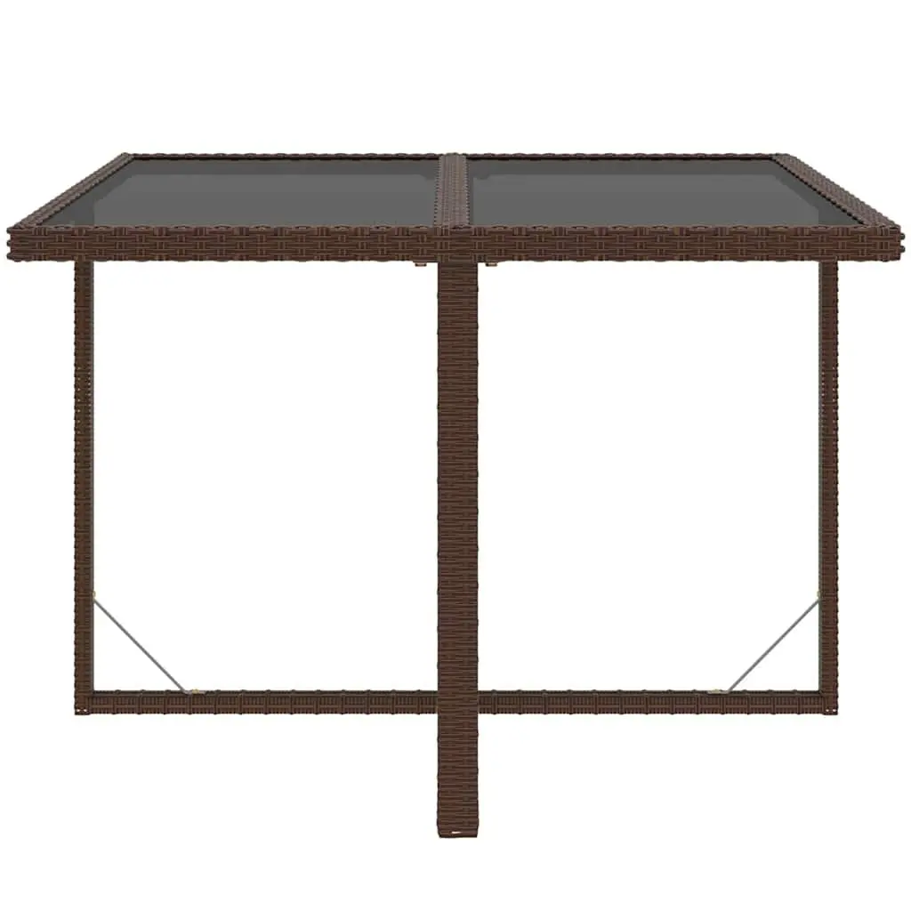 Garden Dining Set 9 Piece Outdoor Patio Furniture PE Rattan Brown with Cushions