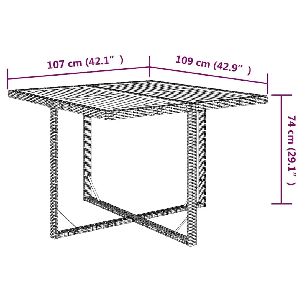 Garden Dining Set 9 Piece Outdoor Furniture Weather-resistant PE Rattan Powder-coated Steel Frame Beige with Cushions